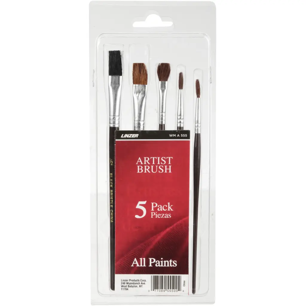 Linzer .1 in. W Assorted Artist Paint Brush Set