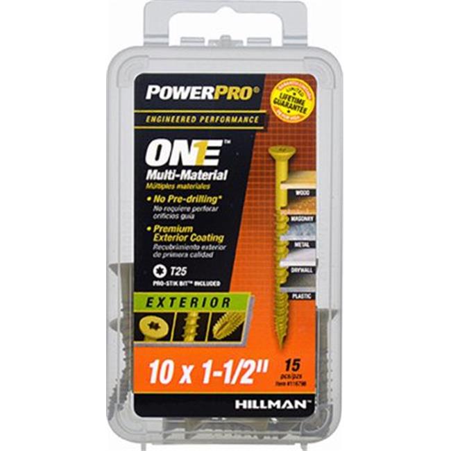 Hillman POWERPRO ONE No. 10 S X 1-1/2 in. L Star Flat Head Multi-Material Screw