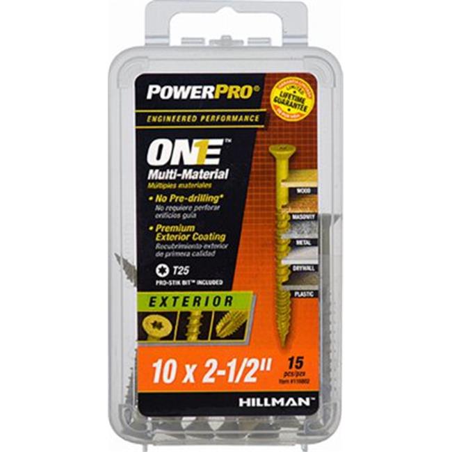 Hillman POWERPRO ONE No. 10 S X 2-1/2 in. L Star Flat Head Multi-Material Screw