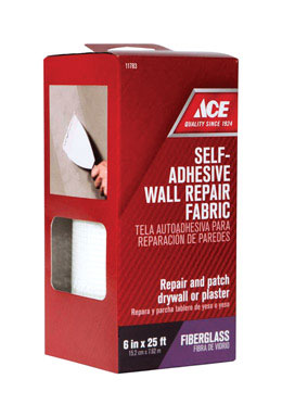 Ace 25 Ft. L X 6 in. W Fiberglass White Self Adhesive Wall Repair Fabric