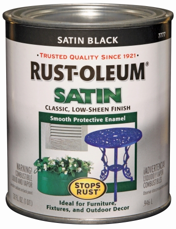 1 Qt. Protective Enamel Satin Black Interior/Exterior Paint
