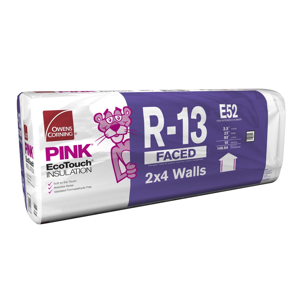 Owens Corning 23 in. W X 93 in. L X 3.5 in. 13 Kraft Faced Fiberglass Insulation Batt 148.54 Sq Ft