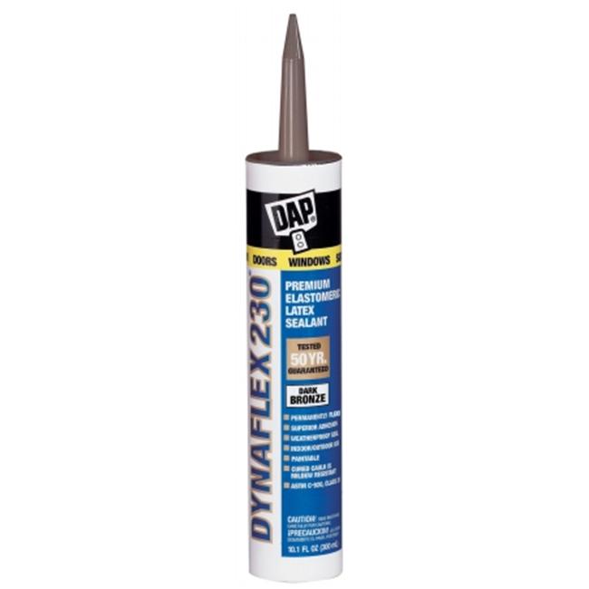 [13102] Dap Dynaflex 230 Dark Bronze Silicone Door, Trim and Window Sealant 10.1 Oz.