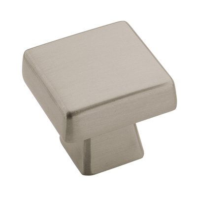 Amerock Blackrock Collection Square Cabinet Knob 1 in. Satin Nickel 1 Pk