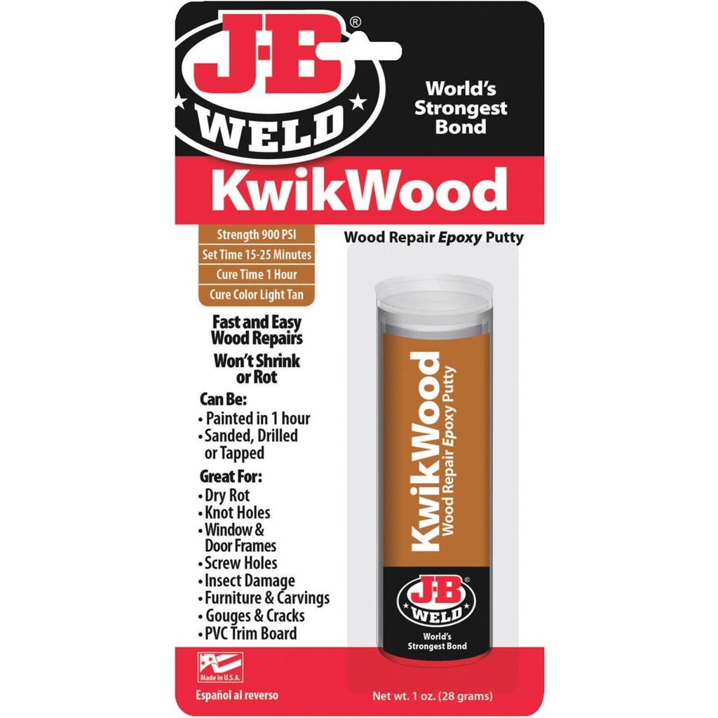 JBL J-B Weld KwikWood Epoxy Putty 57g in White