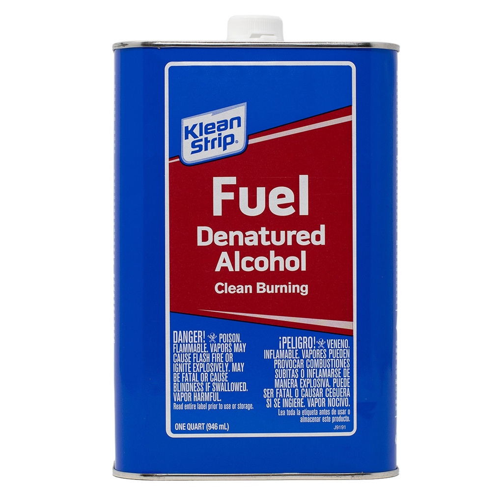 Denatured Alcohol, Fuel, Clean Burning, 1 Qt, Can