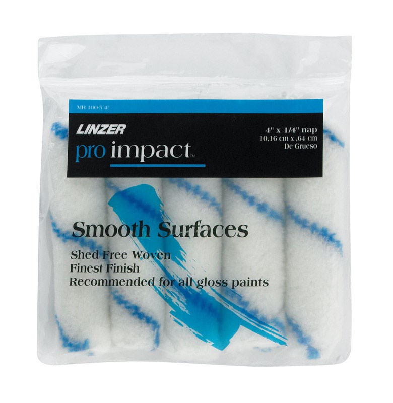 Linzer Pro Edge Woven 4 in. W X 3/8 in. Mini Paint Roller Cover 5 Pk