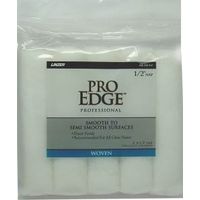 Paint Roller Cover, 1/2 in Thick Nap, 6 in L, Fabric Cover, White