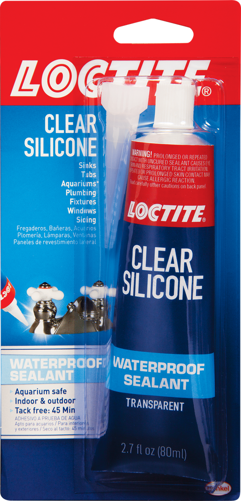 Loctite Clear Silicone Medium Strength Silicone Clear All-Weather Adhesive 2.7 Oz