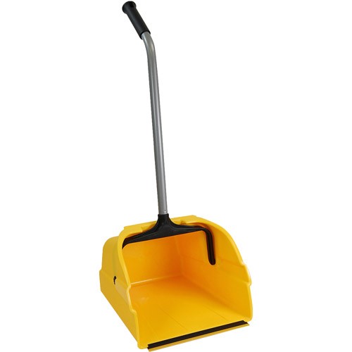 Quickie Yellow Plastic Stand-up Long Handled Dust Pan