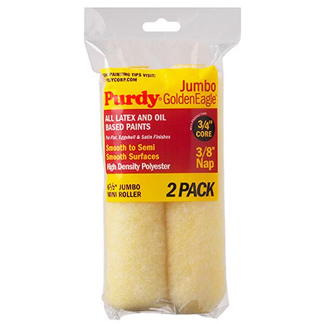Purdy GoldenEagle Polyester 6.5 in. W X 3/8 in. Jumbo Mini Paint Roller Cover 2 Pk