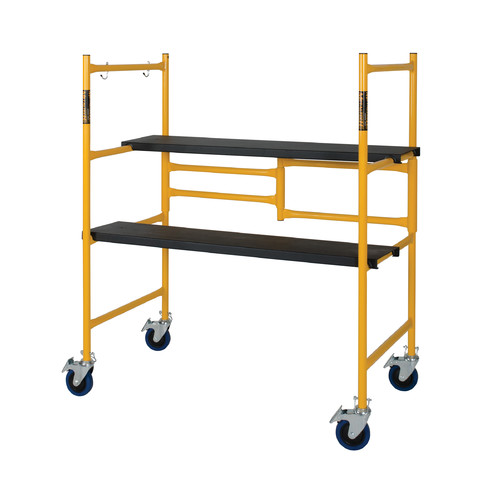 Jobsite Series Baker 3.8 Ft. H X 3.4 Ft. W X 1.8 Ft. D Basic Mini Scaffold Platform with Wheels, 500 Lbs. Capacity