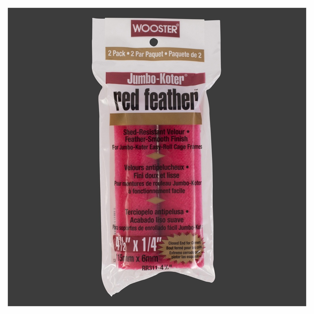 Wooster Jumbo-Koter Red Feather Mini Roller 4.5" 