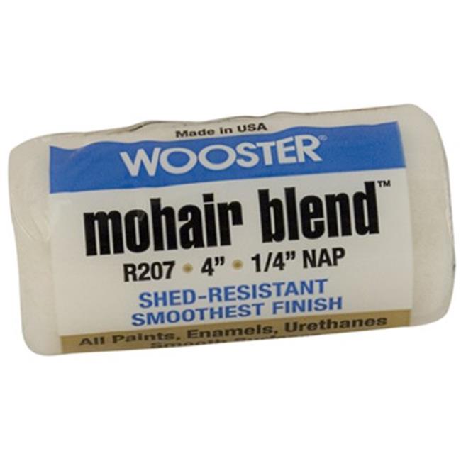 Wooster Mohair Blend 1/4 in. X 4 in. W Regular Paint Roller Cover 1 Pack