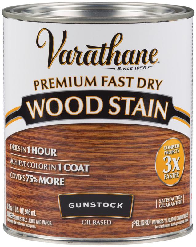 Varathane Premium Fast Dry Semi-Transparent Gunstock Wood Stain 1 Qt.