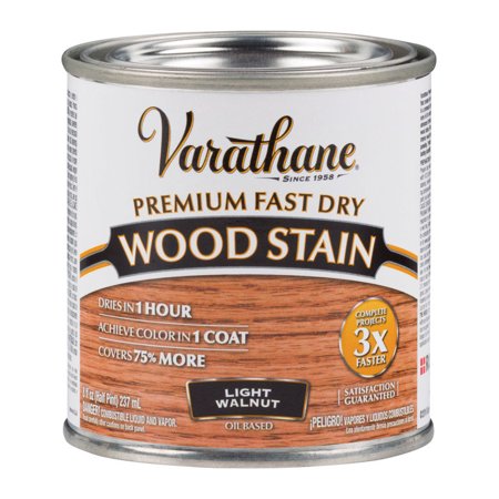 Varathane Premium Light Walnut Oil-Based Fast Dry Wood Stain 1/2 Pt