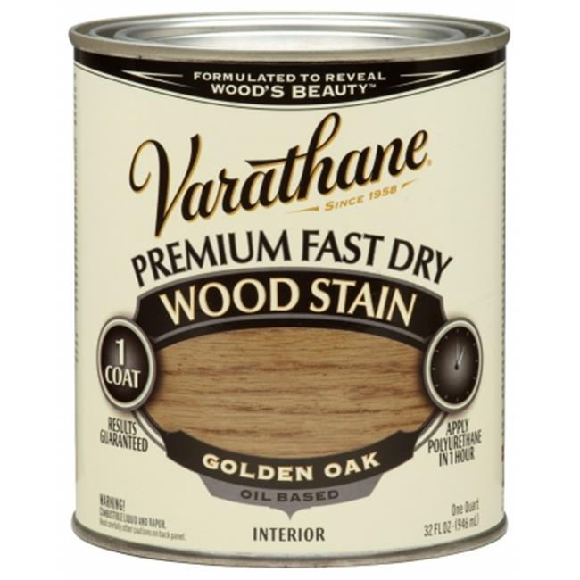 Varathane Premium Fast Dry Semi-Transparent Golden Oak Wood Stain 1 Qt.