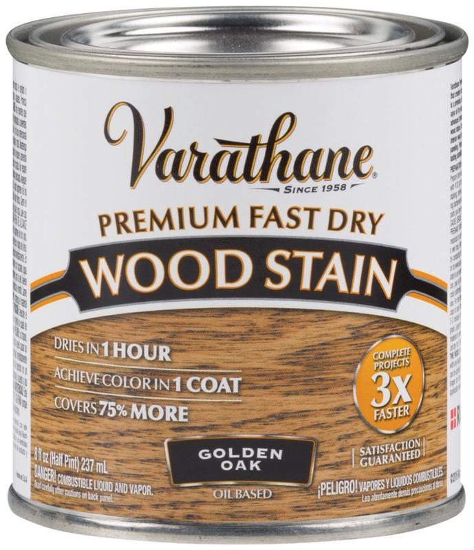 Varathane Premium Fast Dry Semi-Transparent Golden Oak Wood Stain 0.5 Pt.