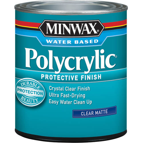 Minwax Polycrylic Matte Crystal Clear Water-Based Polyurethane 1 Qt