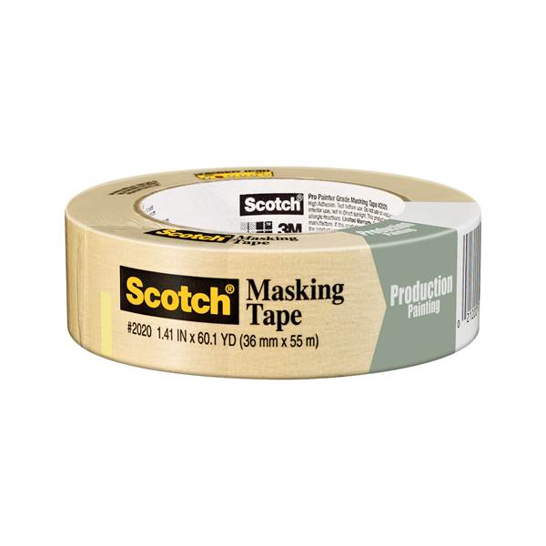[1669910] Scotch Contractor Grade 1.41 in. W X 60.1 Yd L Beige Medium Strength Masking Tape 1 Pk