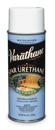 Varathane 250181 12 Oz Semi-Gloss Outdoor Diamond Wood Finish Water Based Aerosol