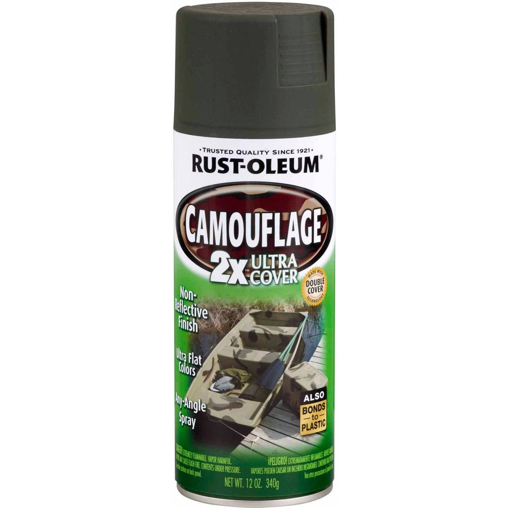 Rust-Oleum 12 Oz. Aerosol Can Camouflage Spray Paint - Flat Deep Forest Green (6/Carton)