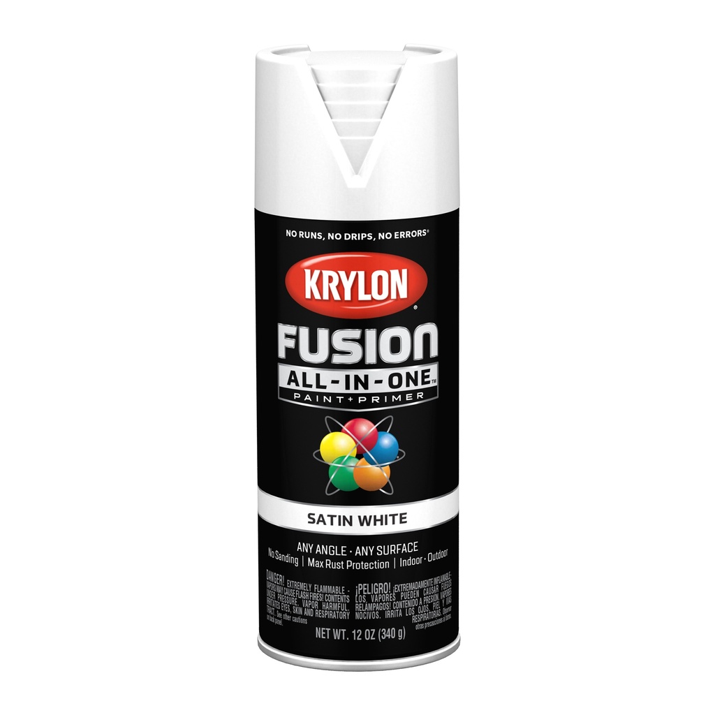 [1909530] Krylon Fusion AllInOne Satin White 2753 Satin White 12 Oz