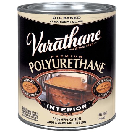 Varathane Semi-Gloss Clear Oil-Based Polyurethane 1 Qt 