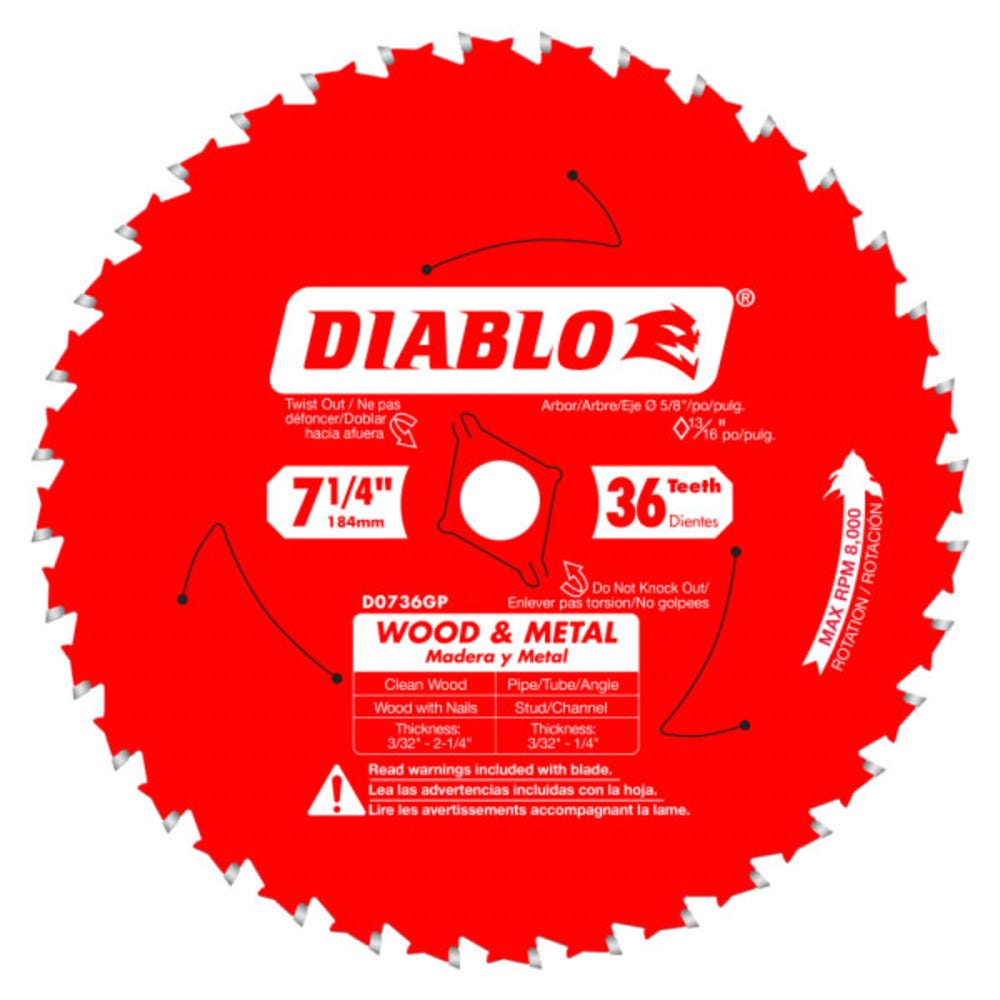 WD MTL SAW BLD 7-1/4"36T