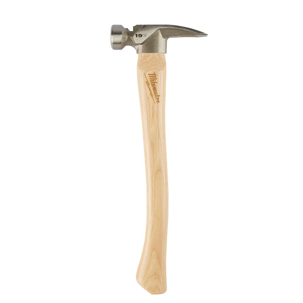 Milwaukee 19 Oz Milled Face Framing Hammer 16 in. Hickory Handle