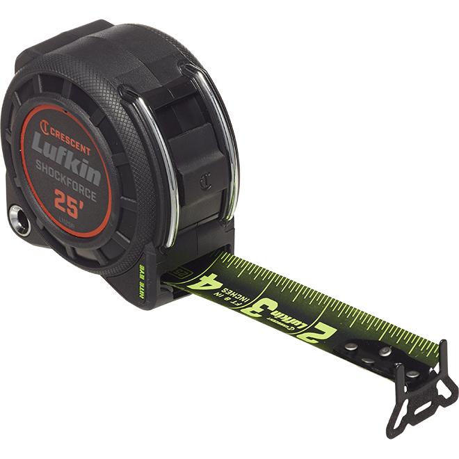 Lufkin 1-3/16 in. X 25 Ft. Shockforce Nite Eye G1 Dual-Sided Tape Measure