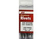 Rivet Al5/32X1/4Ace 20Pk Ace Pop Rivets 2014108 082901015857