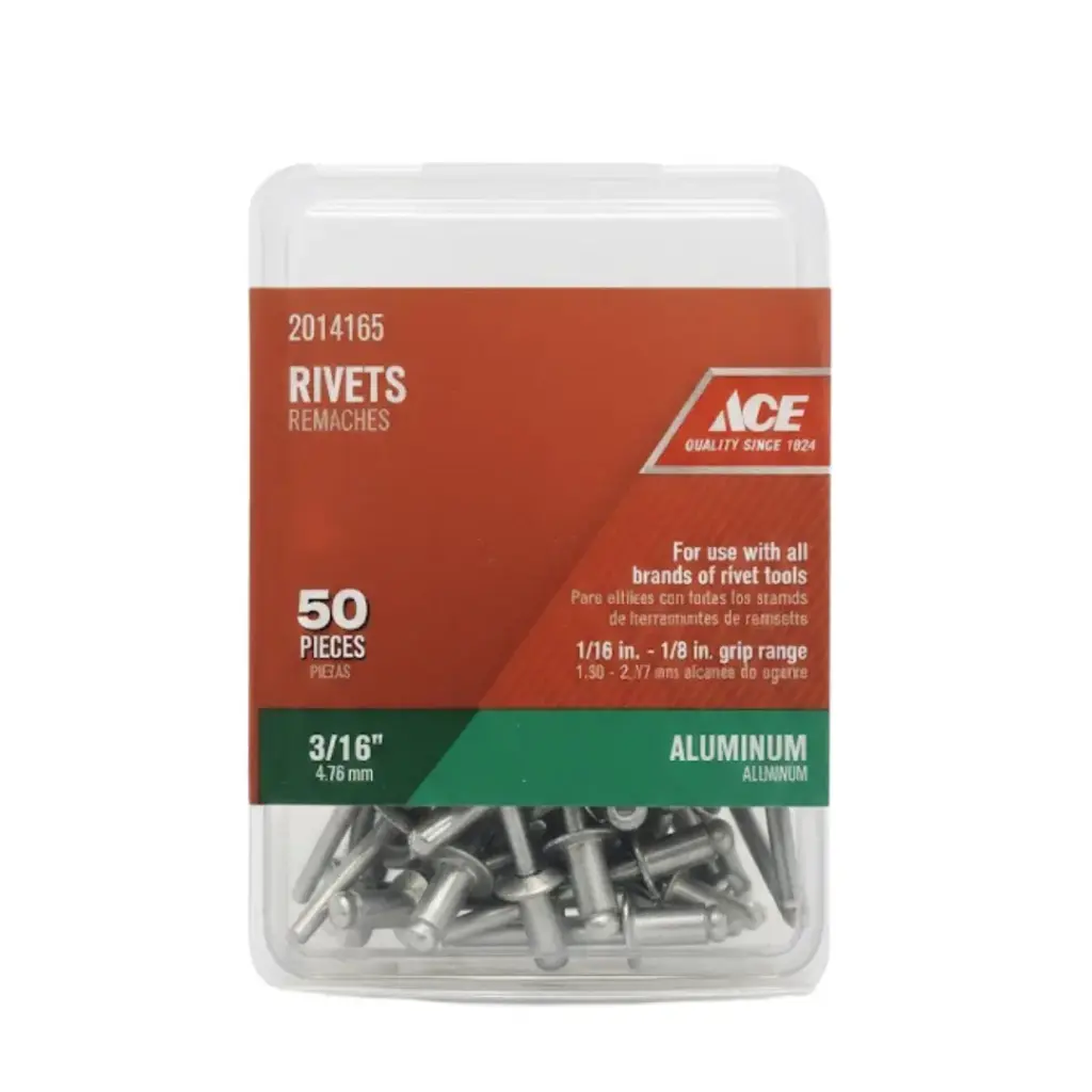 Rivets Al3/16X1/4 15Pk Ace Pop Rivets 2014173A 082901015925