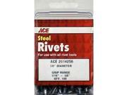 ACE 1/8 in X 1/2 in Steel Rivets 100 Pack