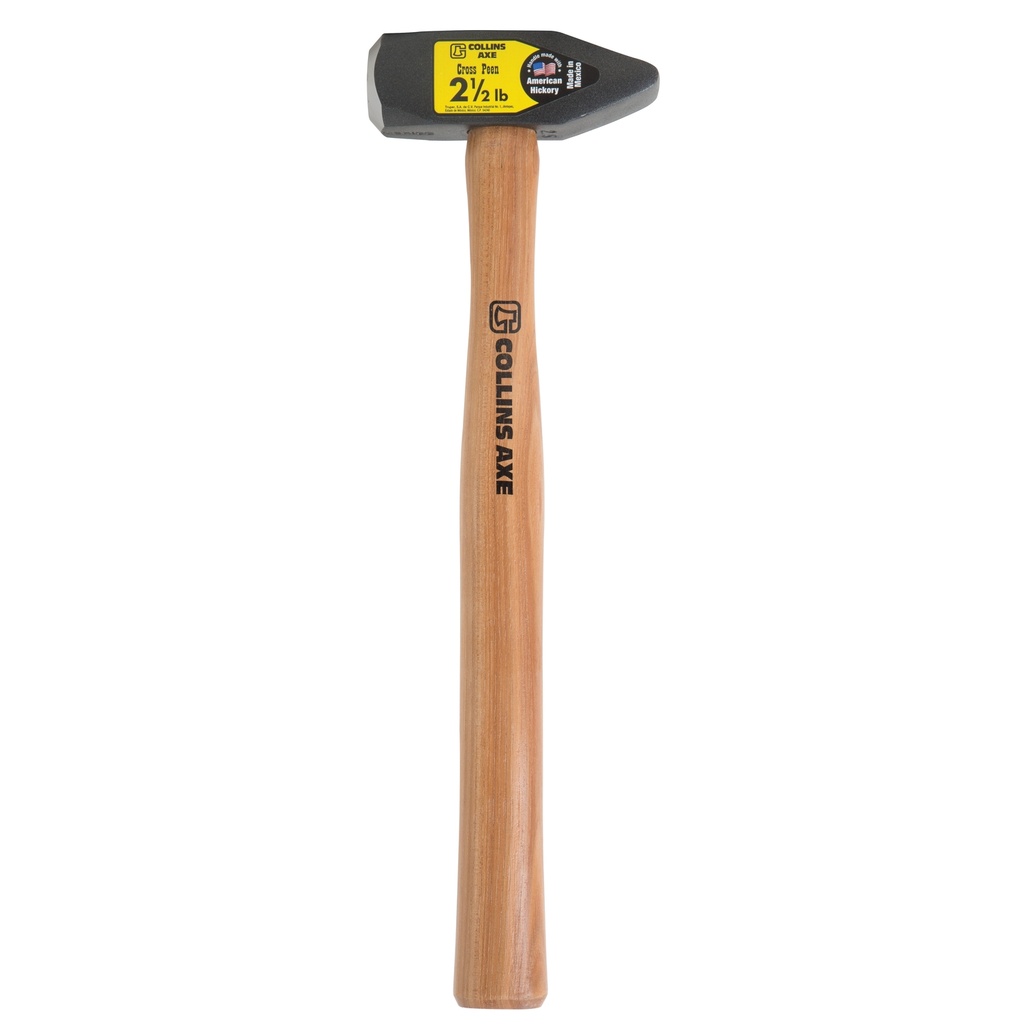 Collins 2.5 Lb Steel Cross Peen Blacksmith Hammer 16 in. Hickory Handle