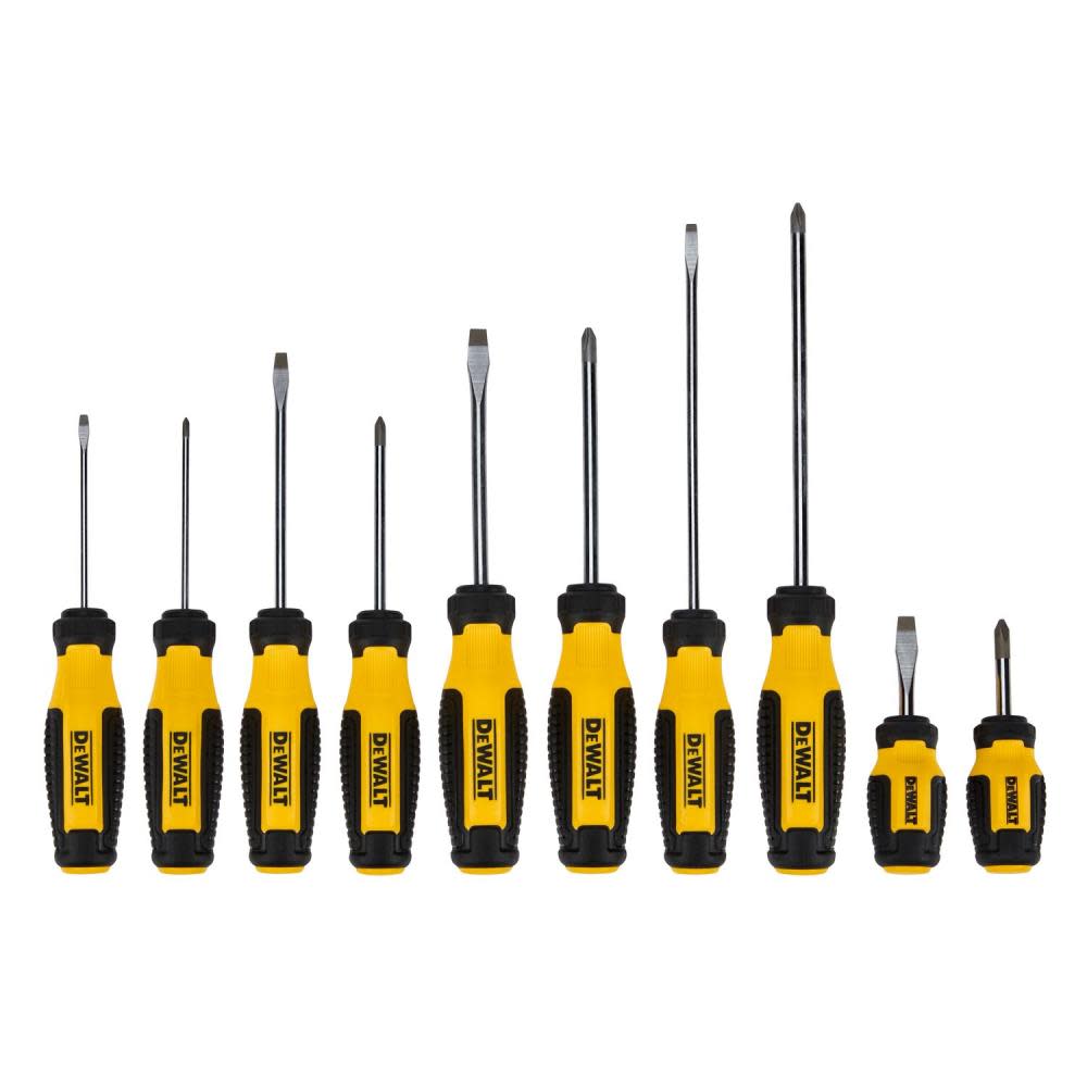 DeWalt Fixed Bar Screwdriver Set 10 Pc