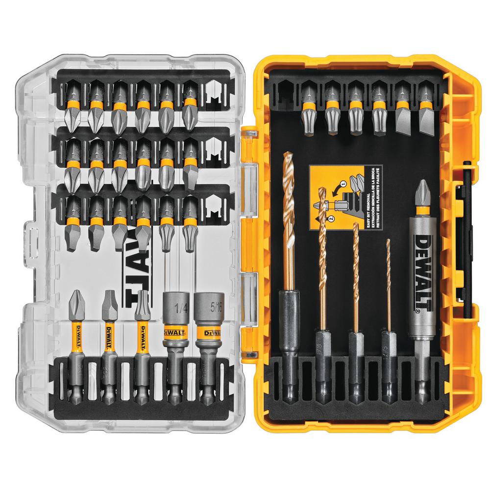 DeWalt Max Fit Assorted Screwdriving Bit Set S2 Tool Steel 35 Pc