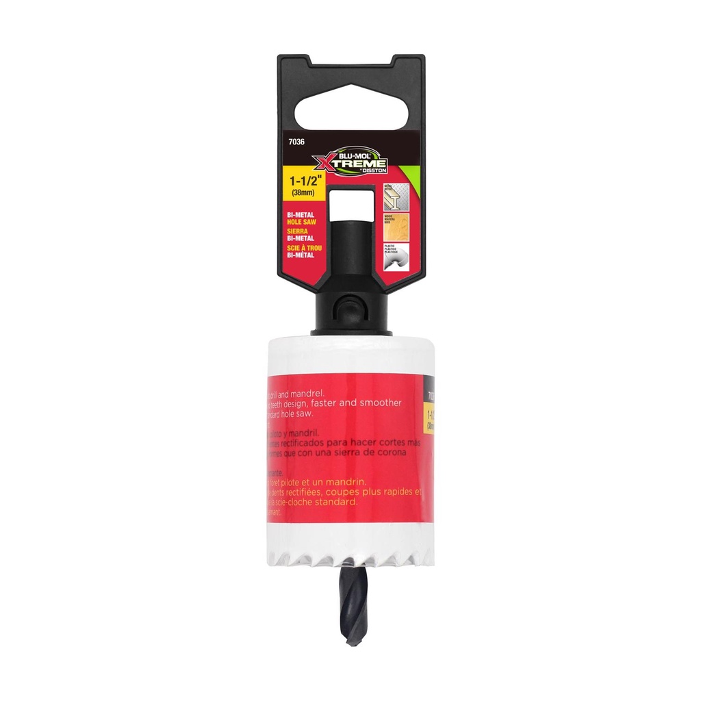 [2033612] Blu-Mol Xtreme 1-1/2 in. Bi-Metal 1/4 in. D Hole Saw