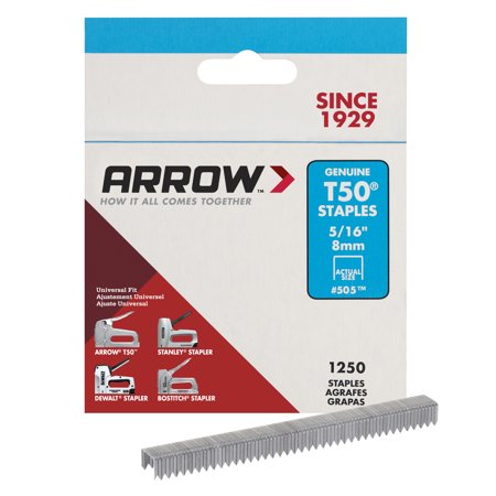 [20362] Arrow 5/16 in T50 Staples - 1250 Count