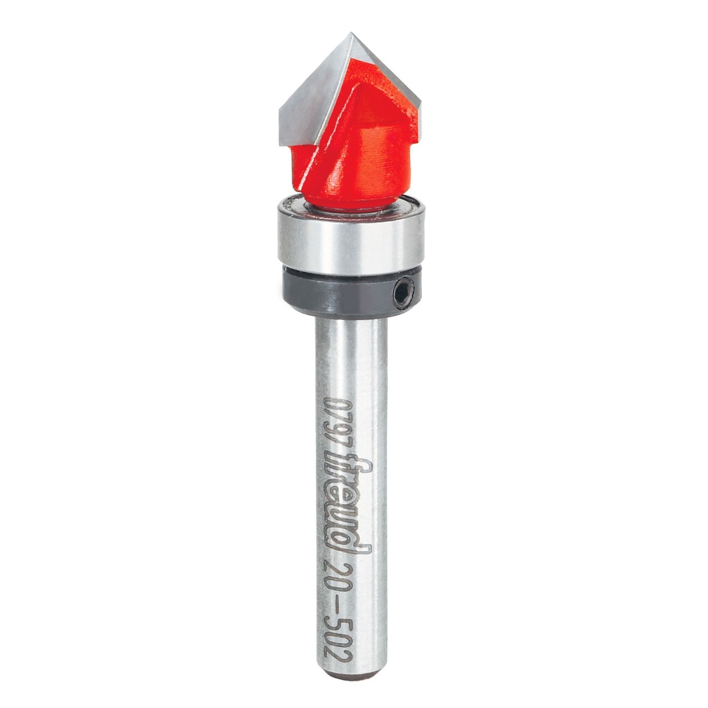 Freud 20-502: 1/2" (Dia.) 90 V Grooving Bit with 1/4" Shank  2-1/4" Overall Length
