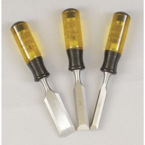 [20809] Ace 1/2 in. W Wood Chisel Set 3 Pk