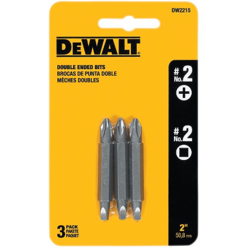DeWalt Phillips/Square #2 Screwdriver Bit Heat-Treated Steel 3 Pc