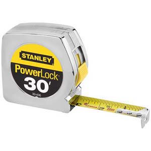 STANLEY PowerLock 30 Ft. L X 1 in. W Compact Tape Measure 1 Pk