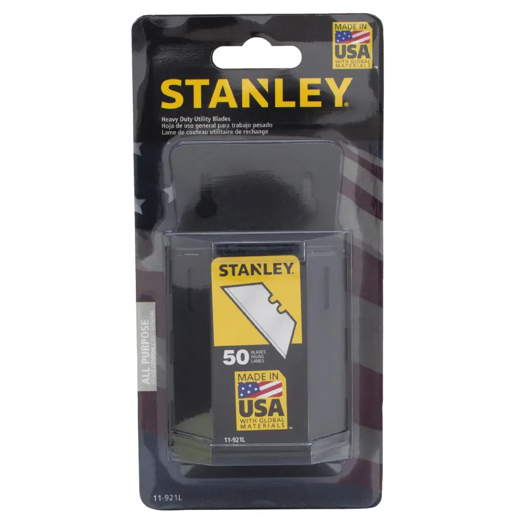 Stanley Steel Heavy Duty Blade Dispenser with Blades 2-7/16 in. L 50 Pc