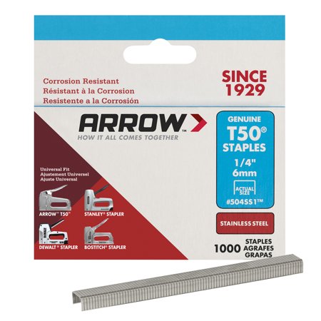 Arrow T50 1/4-inch Heavy Duty Staples  1000 Count