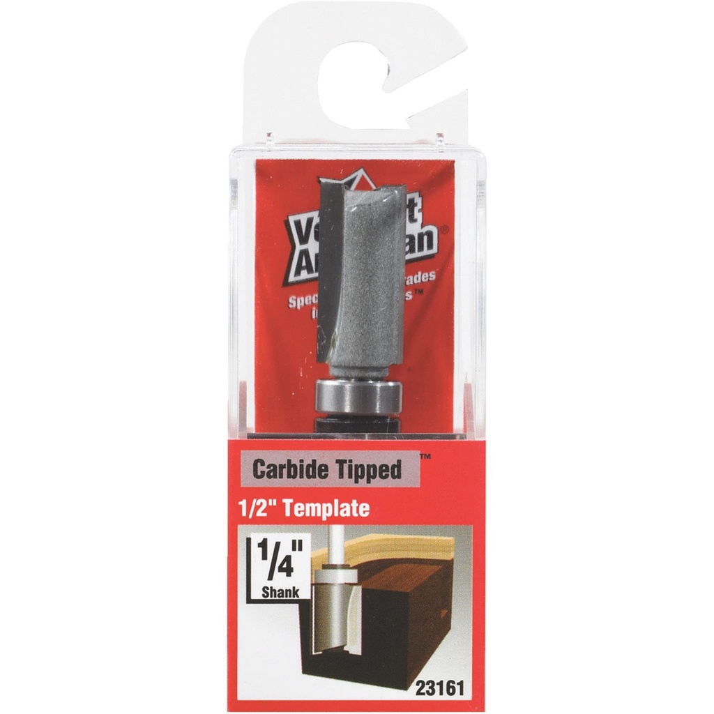 Vermont American 1/4 in. D X 1/2 X 1 in. X 2 in. L Carbide Tipped Straight Router Bit