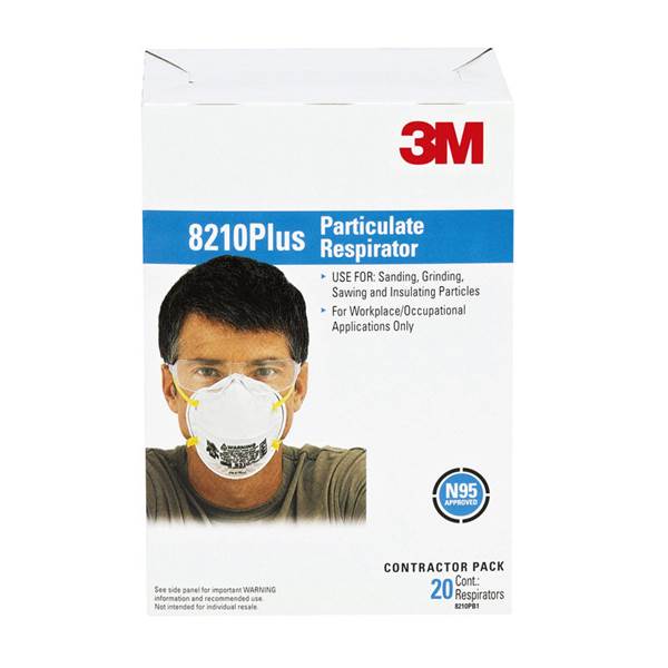 3M N95 Paint Prep Cup Disposable Respirator White One Size Fits Most 20 Pk