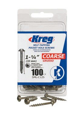 Kreg No. 8 X 1-1/4 in. L Square Zinc-Plated Coarse Pocket-Hole Screw 100 Pk