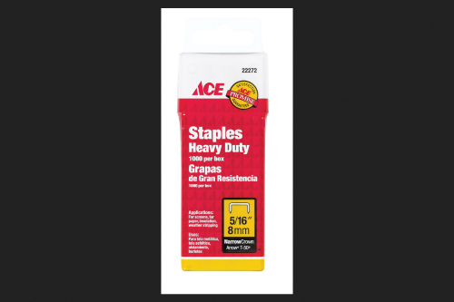 Ace Narrow Heavy Duty Staples Gray 5/16 in. L