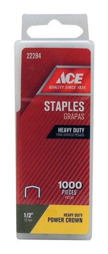 1/2 in. L Galvanized Steel Wide Crown Heavy Duty Staples